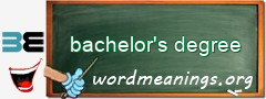 WordMeaning blackboard for bachelor's degree